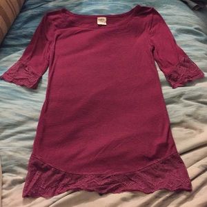 NWOT Free People Intimately Raspberry 3/4 Sleeve M